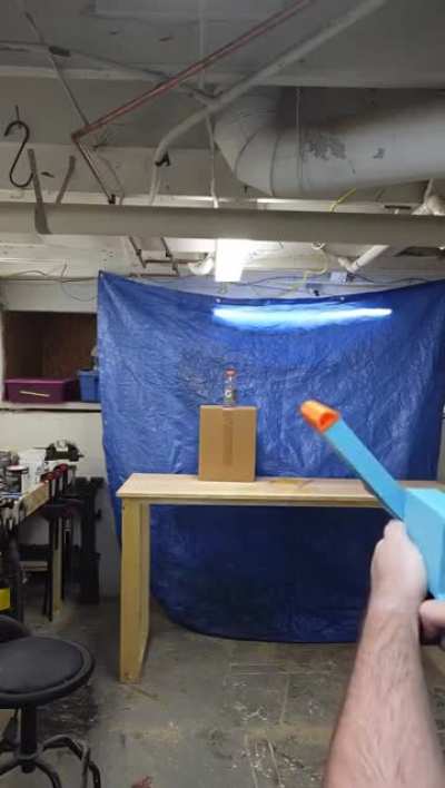 Nerf Blaster That Is Powered By A Nail Gun Air Compressor