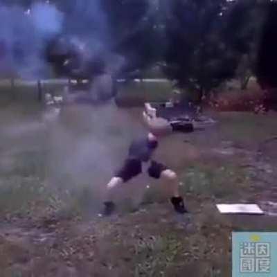 He thought he was Harry Potter at the end.