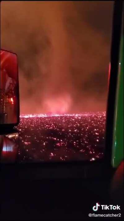 Yup— that's a fire tornado looking like something from the prince of egypt. mfs gon' have to stop doing gender reveals for good.