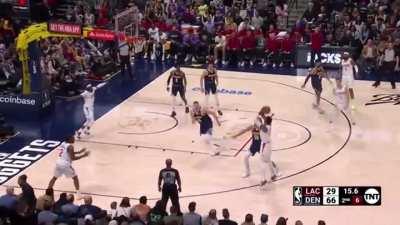 [Highlight] Paul George with a HUGE triple to cut the lead to 34 heading into halftime