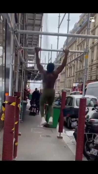 A piece of junk right in the middle of a bustling walkway.