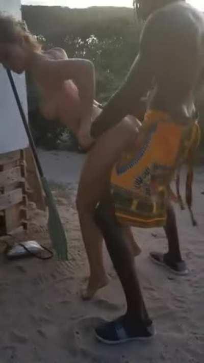 French MILF gets some African treatment