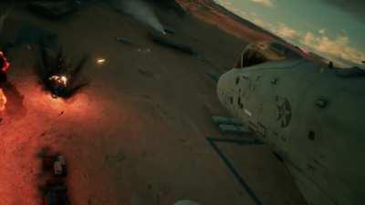 Rocket fire lights up the ground is really cool 👍