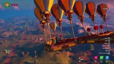 1st prototype attempt of making a plane with tilting in lego fortnite, how'd i do?