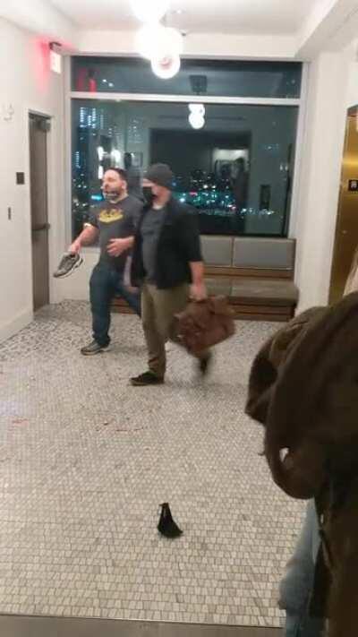 At least they started with masks on.