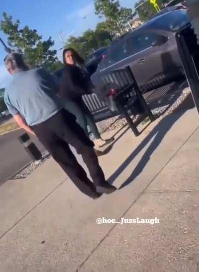 Woman sucker punches old man