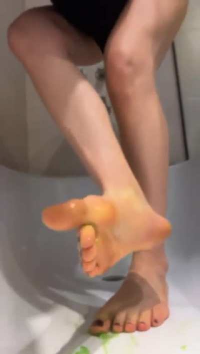 I like making a mess with my beautiful feet... would you like to see more?