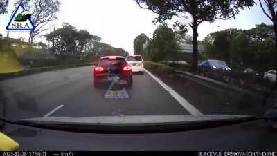 Diver hitting 2 motorcyclist in a row