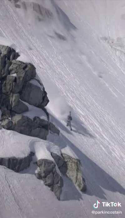 Man tumbles down mountain