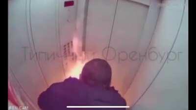 Hmmmmm, igniting vodka in a lift ... what could go wrong?!