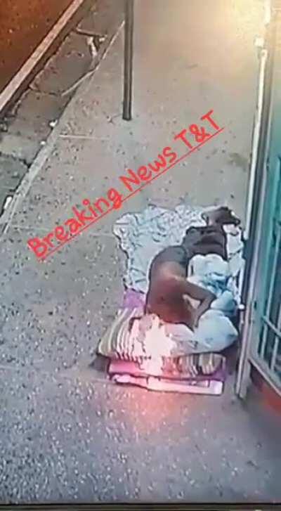 Setting fire to a homeless man's mattress