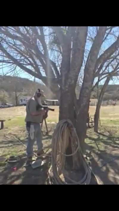 A month ago my father in law shot off part his finger . Wanted to remind him.