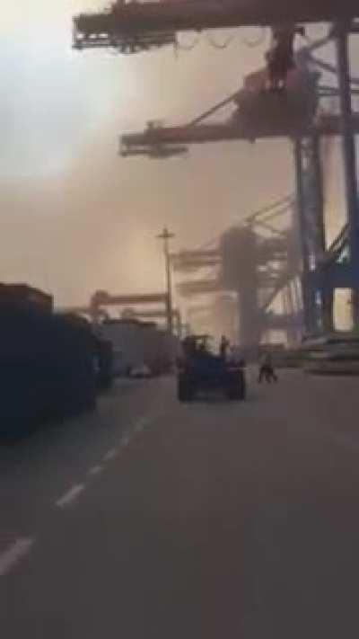 This was recorded before the explosion, the person recording didn't make it.