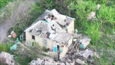 A Russian soldier waves at a Ukrainian Drone. Then gets destroyed by an FPV Kamikaze Drone Strike 