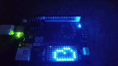 Made weather (temperature+conditions) + clock indicator in Arduino UNO Q