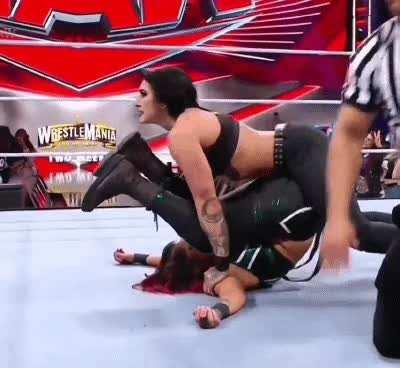 My 2 faves... Rhea rubbing up on Bayley! 🔥🔥🔥