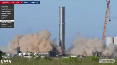 Just a normal Booster static fire; nothing odd here.