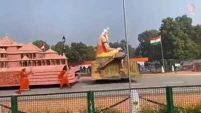 Tableau of Ram mandir that you will see tomorrow in republic day parade