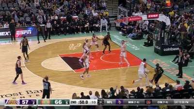 [Highlight] LeBron drains the tough three over Wemby!