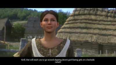 I did some swordfighting with Theresa