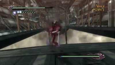 Bayonetta in first-person is terrifying.