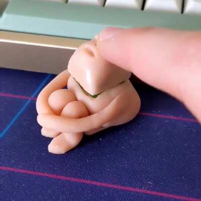 Introducing my custom single switch tester! His name is Existential Dreadward, and he didn't ask to be created, but here he is...