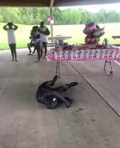 Spider-Man knocks himself out at a birthday party