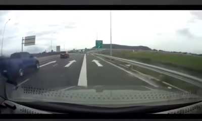 Cops intentionally baiting drivers on a tight highway exit