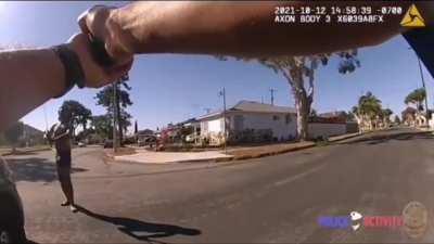 Hey Ferb, I know what we're gonna do today! Let's approach a cop with a katana and refuse to listen when he asks to comply with orders