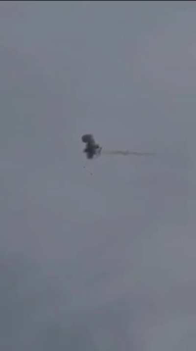 Mobile footage of a Ukrainian interceptor drone destroying a Russian 