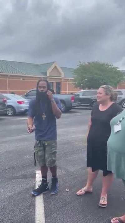 The staff at Unity Grove Elementary school gifted head custodian, Mr. Chris a car so he no longer has to walk to work. Little did they know it was his favorite type of car, and he was stunned to know that it was his!