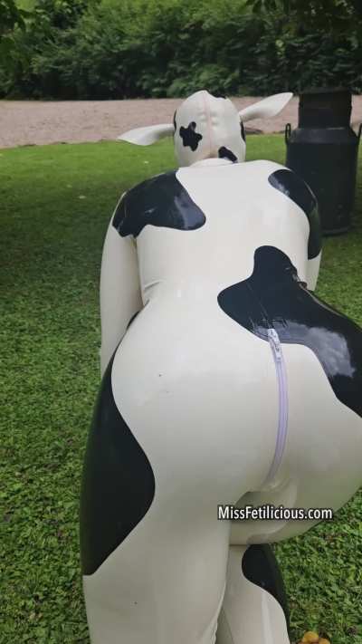 A latex cow escaped from the barn 🐄