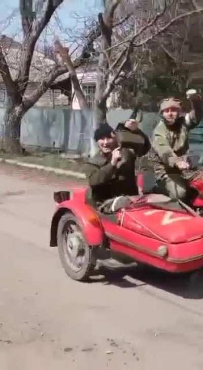 Russian DIY sidecar in Ukraine