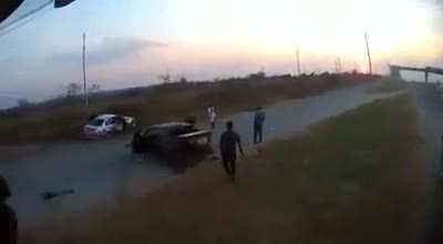 BMW bro's racing on a public road