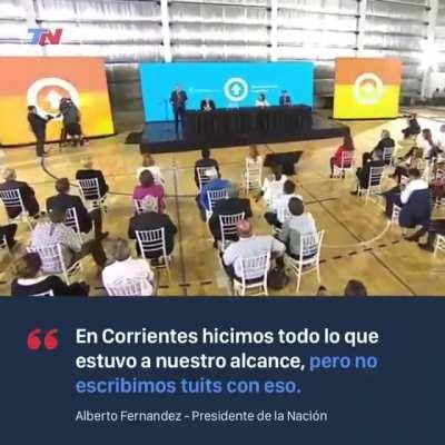 Dia 544 de Alberto sin hablar de corrientes: Alberto salio a hablar de Corrientes
