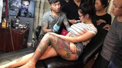 The tatoo artist is considering changing career after this...