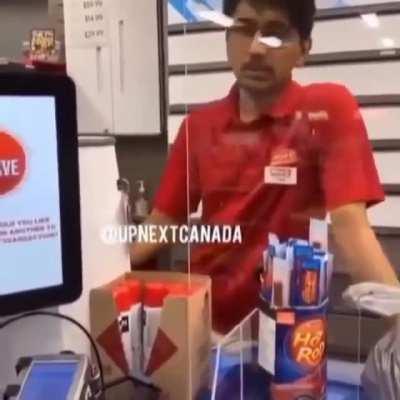 He just wants the man to leave already