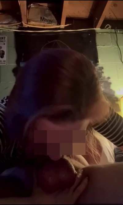 Wife slobbering on my cock