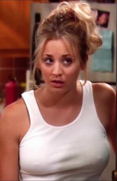Kaley Cuoco's reaction after you unzipped your pants for her