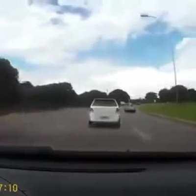 When you forgot how to slowdown. He wanna bump a tree.