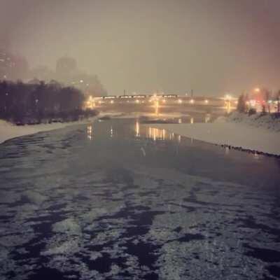 Saw one other person on my walk. It’s beautiful right now!