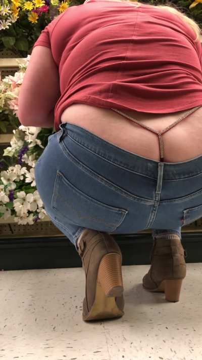 Showing off my G string at Hobby lobby