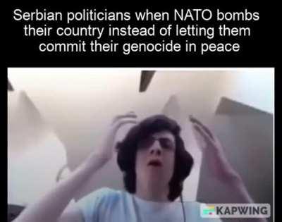 “NATO pls just let me commit genocide in peace”