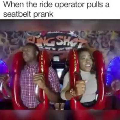 Seat belt prank