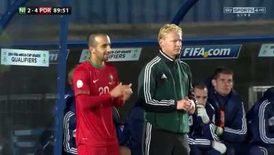 In one of the matches of the Portugal national team, Ruben Amorim replaces Cristiano Ronaldo