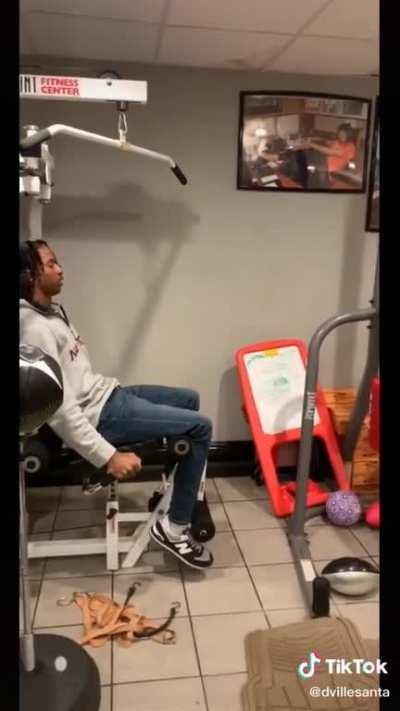 “He can do it with his legs tho”