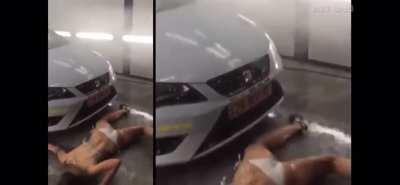 WCGW wearing high heels at a bikini car wash (extended version)