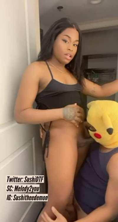 Training my Pikachu 😈🍆