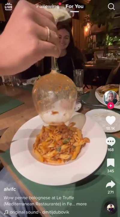 Not the cheese on the bottom of the glass