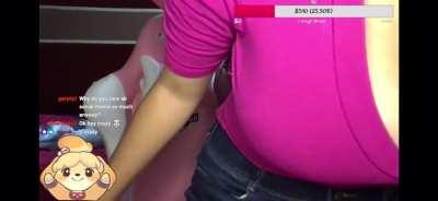 She was banned on TikTok for having too big breasts so she rants on Twitch instead